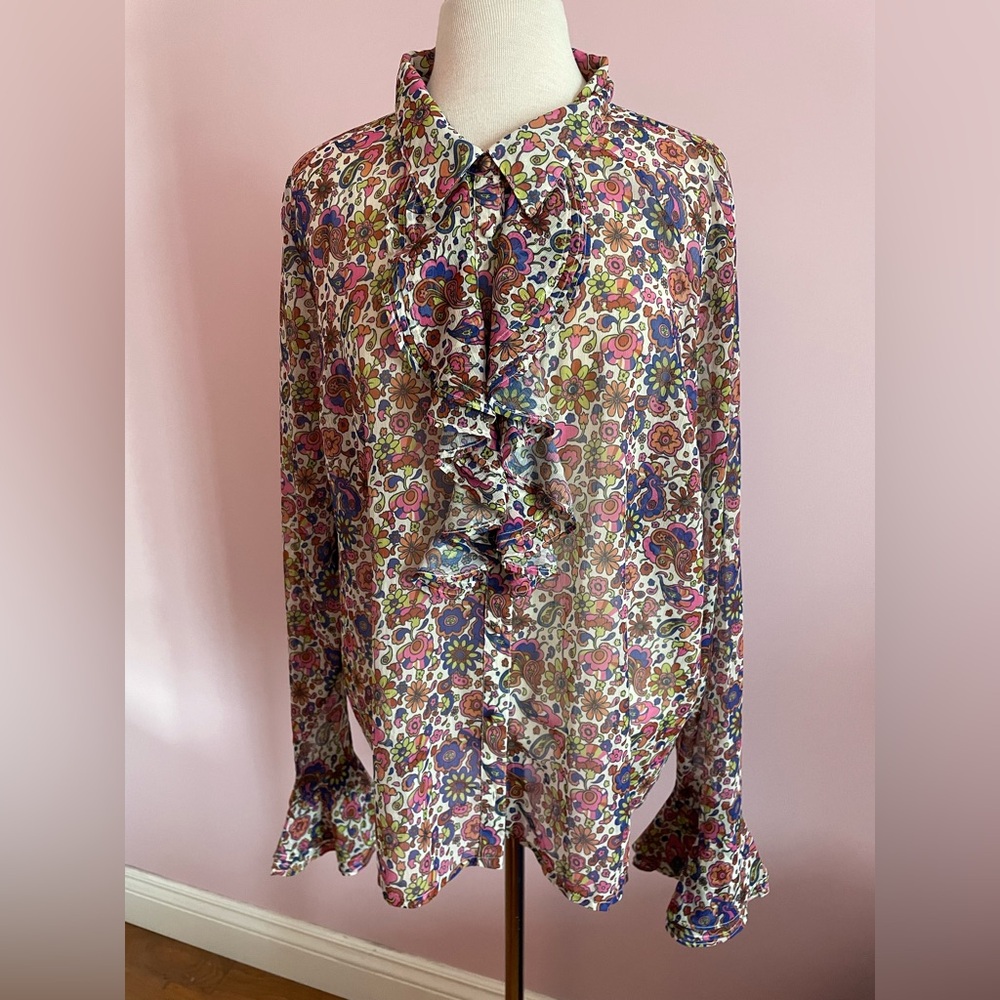 Floral Ruffle Blouse